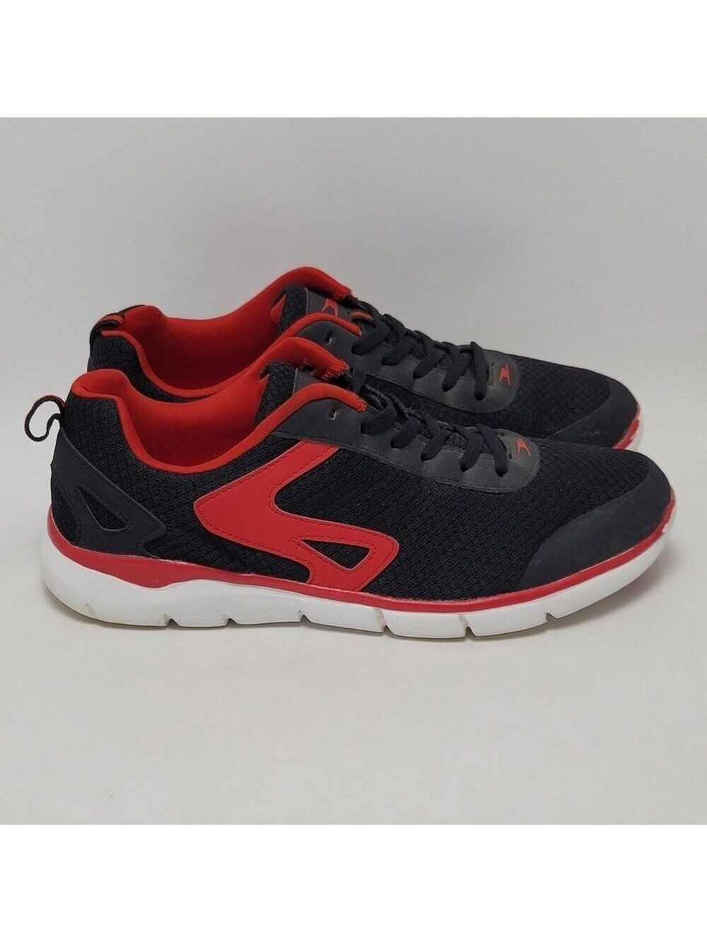 Crane Aldi Memory Foam Trainers Athletic Sneakers Mesh Black/Red/White Men’s 9